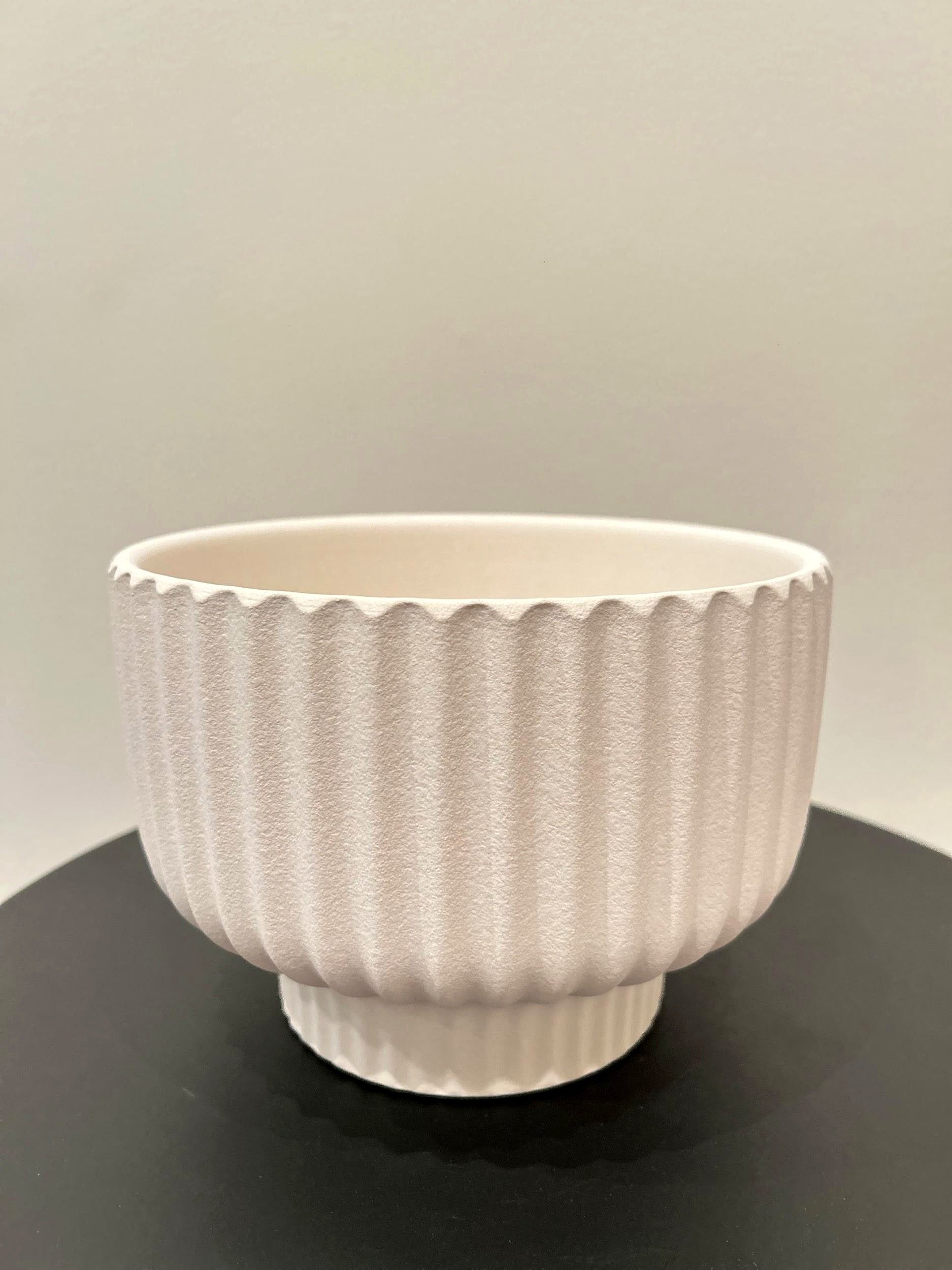 Small Ribbed Ceramic Bowl