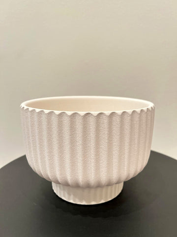 Small Ribbed Ceramic Bowl